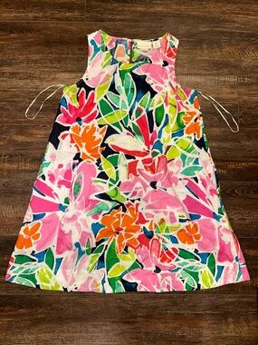 Cynthia Rowley Multicolor Floral Linen Dress